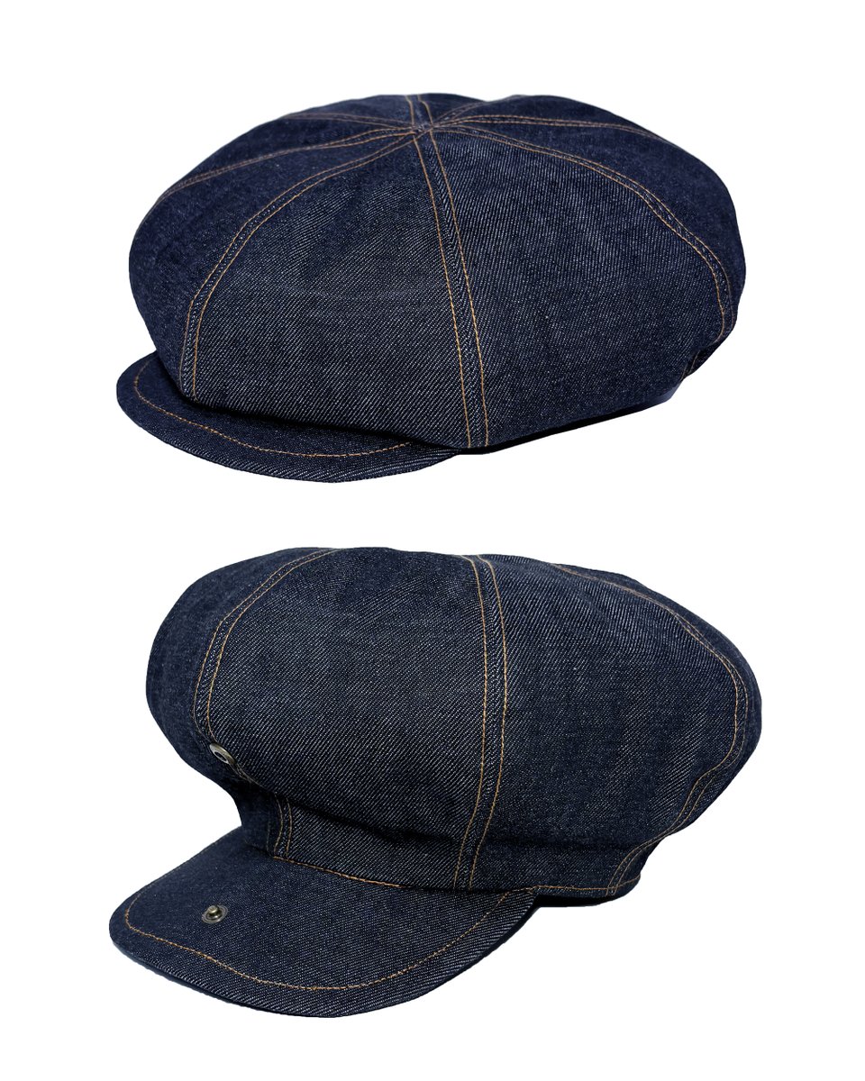 Original John FLAT TOP CAS DENIM 天辺がフラットな形状になっていて