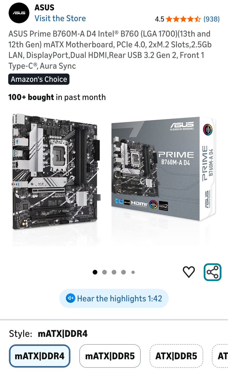 Good deal right now on Amazon for the ASUS Prime B760-M Intel motherboard. 

On sale for $99.99

amzn.to/3Mna8Eh