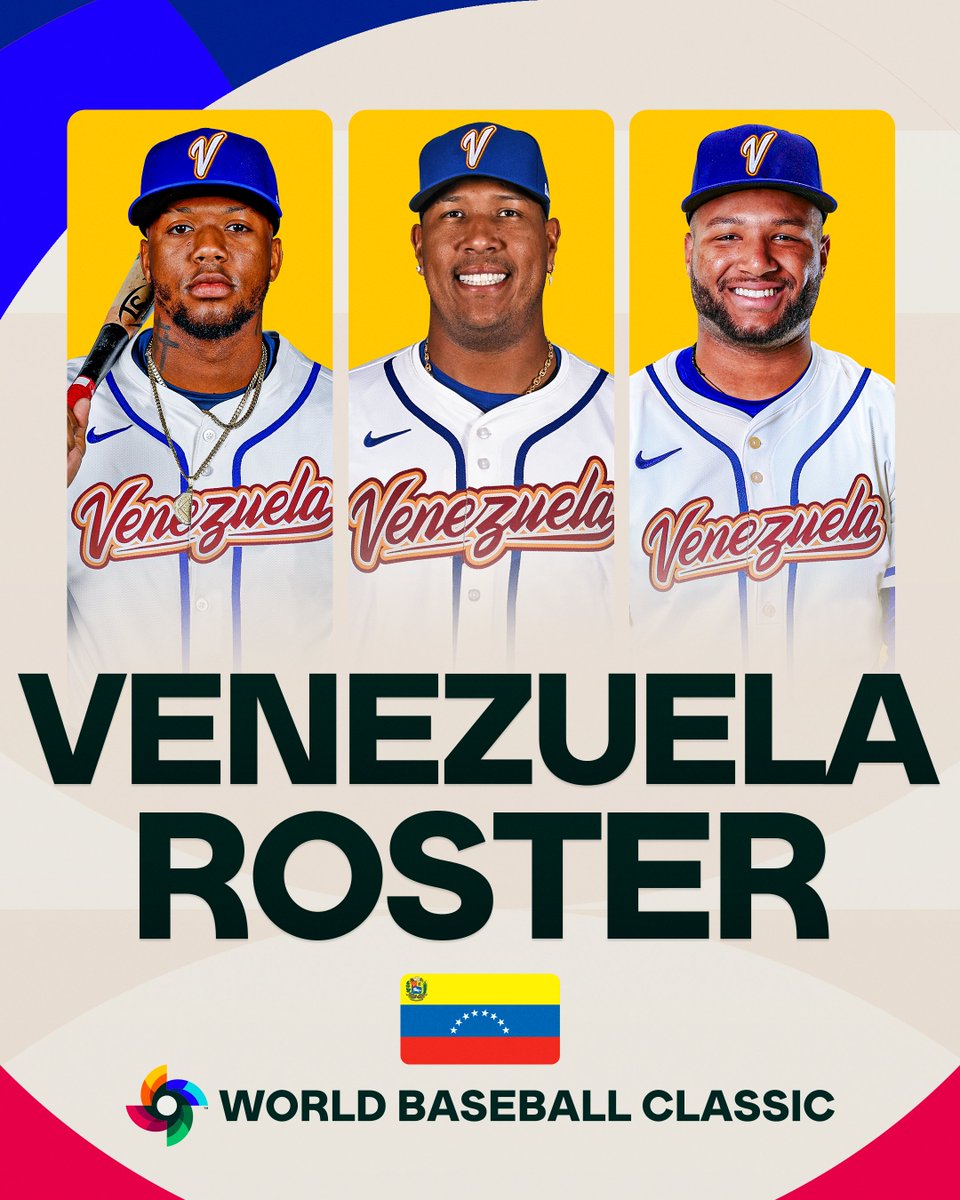 Team Venezuela’s #WorldBaseballClassic roster is here 🇻🇪

FULL ROSTER: atmlb.com/4kkDsHT