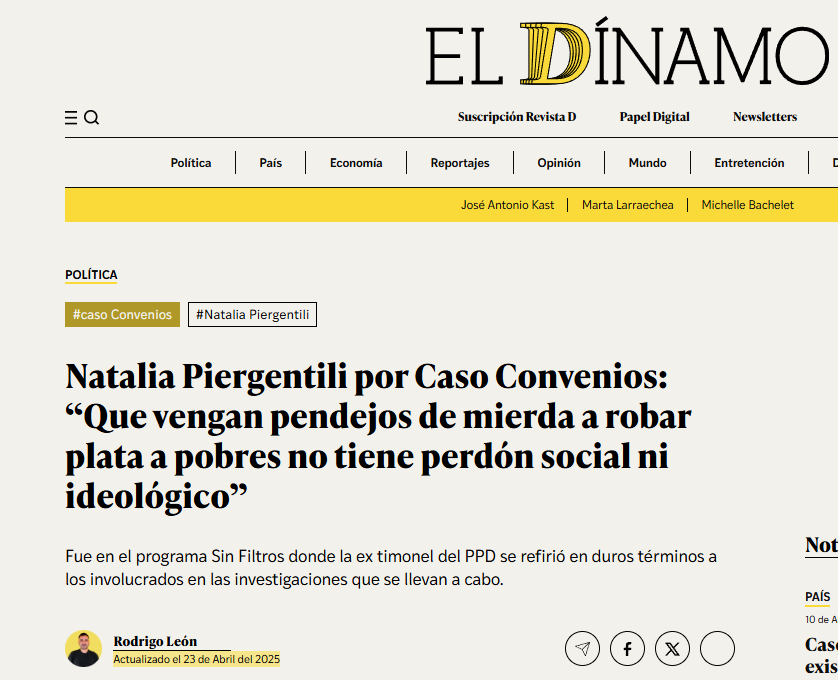 ¿Qué decía <a href="/natapiergentili/">Natalia Piergentili</a> sobre Caso Convenios?
eldinamo.cl/politica/2023/…