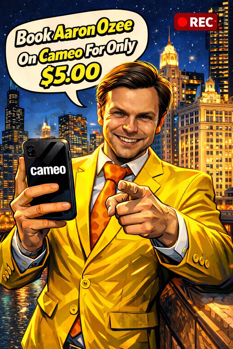 Lights, camera, action! You can now book me on <a href="/BookCameo/">Cameo</a> to record a personalized video for your upcoming occasion for only $5.00. 🥹

Please either visit Cameo.com/AuthorAaronOzee or download the Cameo mobile app today. 😍
