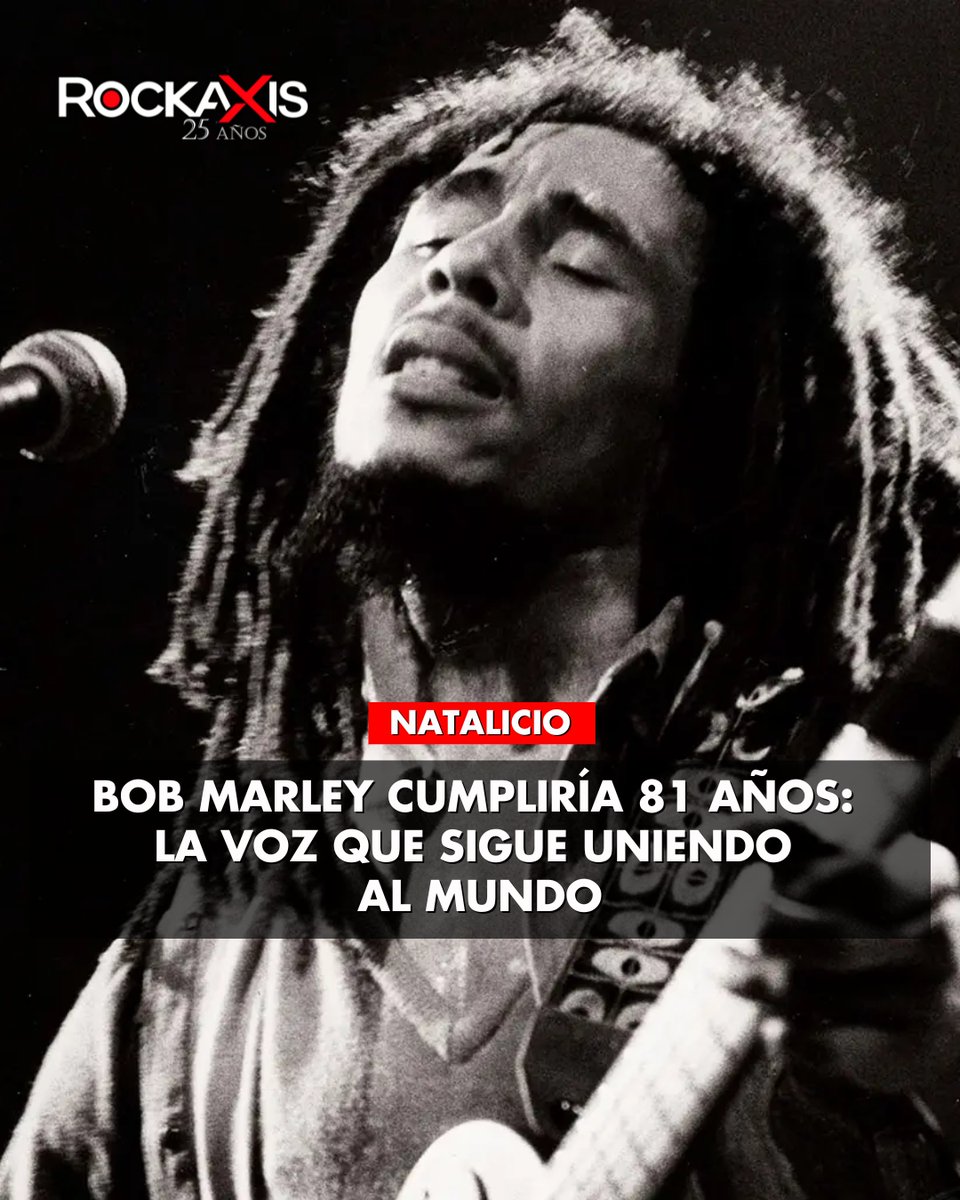 🌹 Hoy recordamos al icónico Bob Marley 🕊️

📆 Un 6 de febrero de 1945 nacía Robert Nesta Marley, una de las figuras más universales de la música popular. Voz esencial del reggae y símbolo cultural que trascendió estilos y fronteras, Marley convirtió la música en un mensaje de