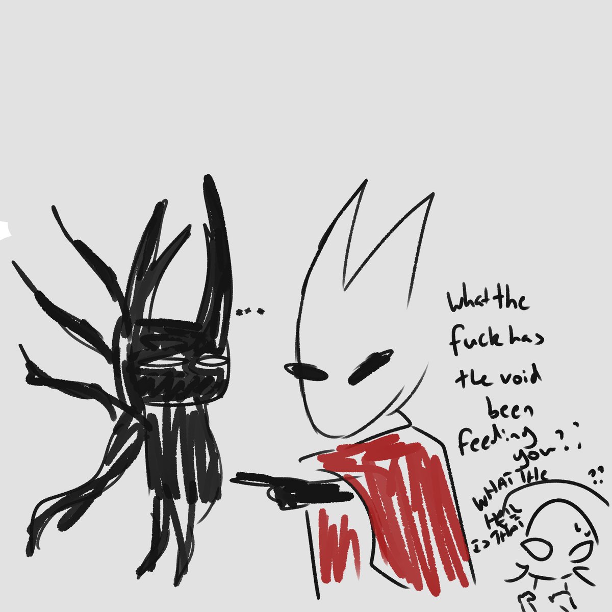 AduckSmith's tweet photo. I realise that I also forgot to post these, so here are some random sketches I've done over the past months. (SPOILERED FOR SOTV ENDING) 
#SilkSong #silksongfanart https://t.co/iBO7pieQx5