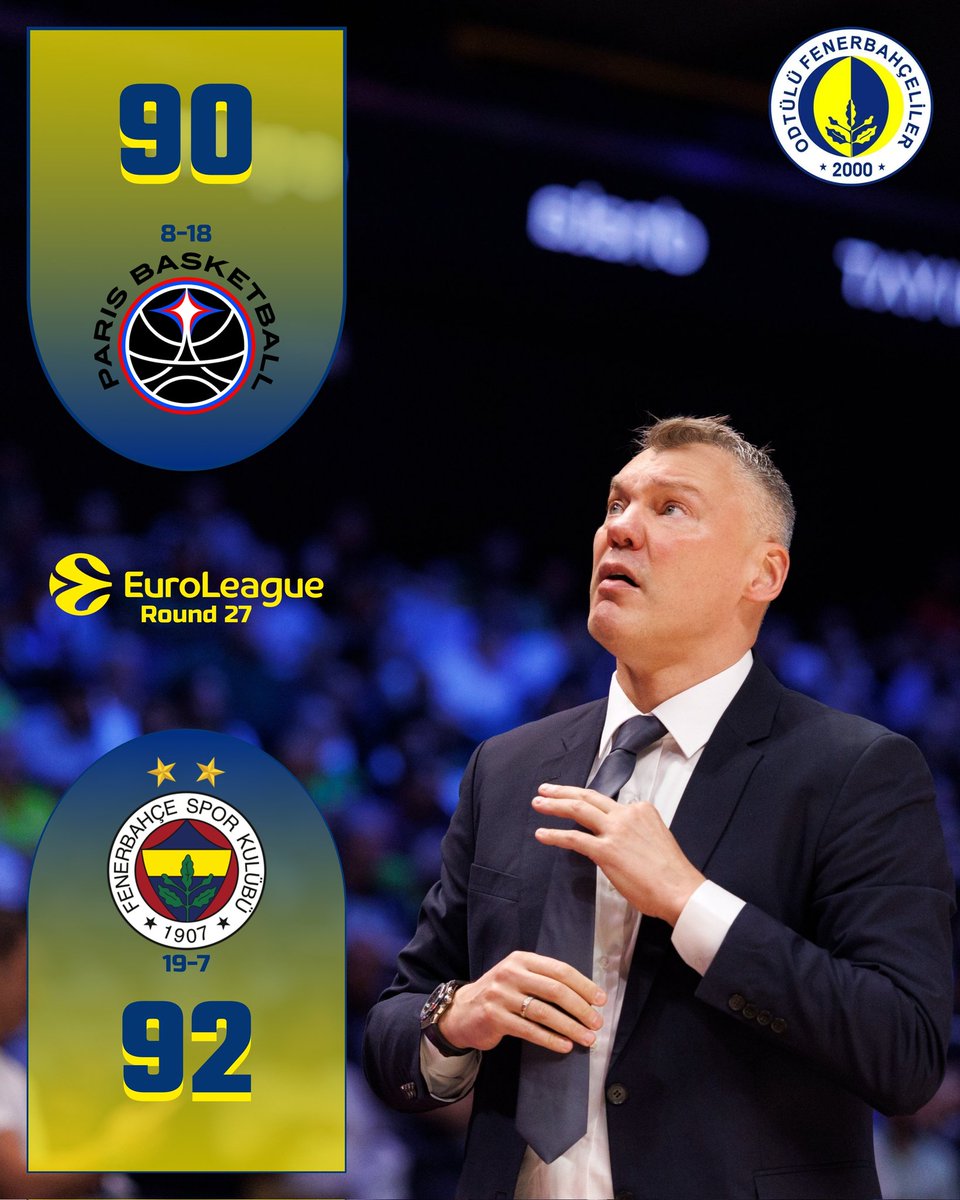 Çift Maç Haftası, Çifte Galibiyet!
Fenerbahçemiz konuk olduğu Paris Basketball karşısında zorlu bir maç sonunda 92-90'lık bir skorla kazanmasını bildi.
#yellowlegacy 💛💙
MVP: Tarık Biberovic
#kampüstekifenersesi #odtüfeb