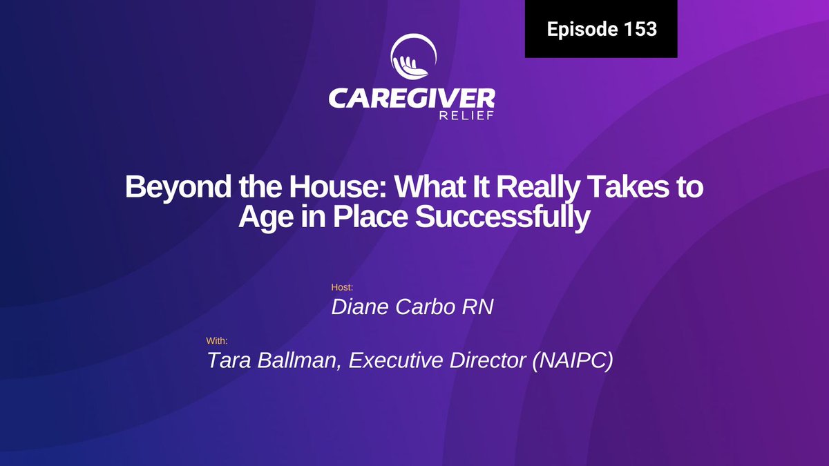 ✨New Episode Alert🎙️ 

Most of us want to age in place, but successful aging is about so much more than just staying in your current house. It’s about the five pillars: Housing, Healthcare, Finance, Transportation, and Social Connection.

caregiverrelief.com/beyond-the-hou… 

In our latest
