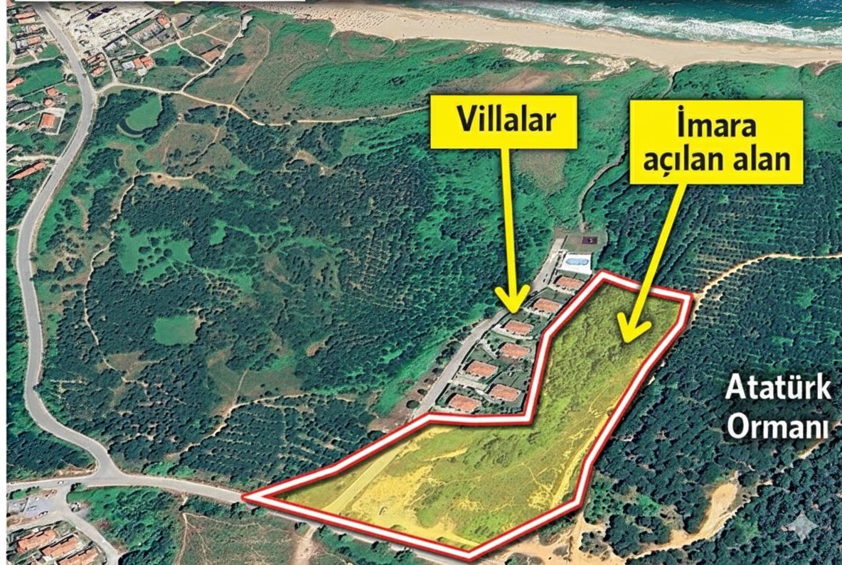 haberaktifcom's tweet image. İstanbul Şile'de Atatürk Ormanı'nın hemen dibindeki 21 dönümlük arazi rant için satışa çıkarıldı. 

Hazine arazisinin hemen yanında, 7 villalı, havuzlu lüks bir site yer alıyor. 

Tapu kayıtlarında 'tarla' olarak görünen arazi orman ağaçlarıyla kaplı, Atatürk Ormanı'ndan 1997…