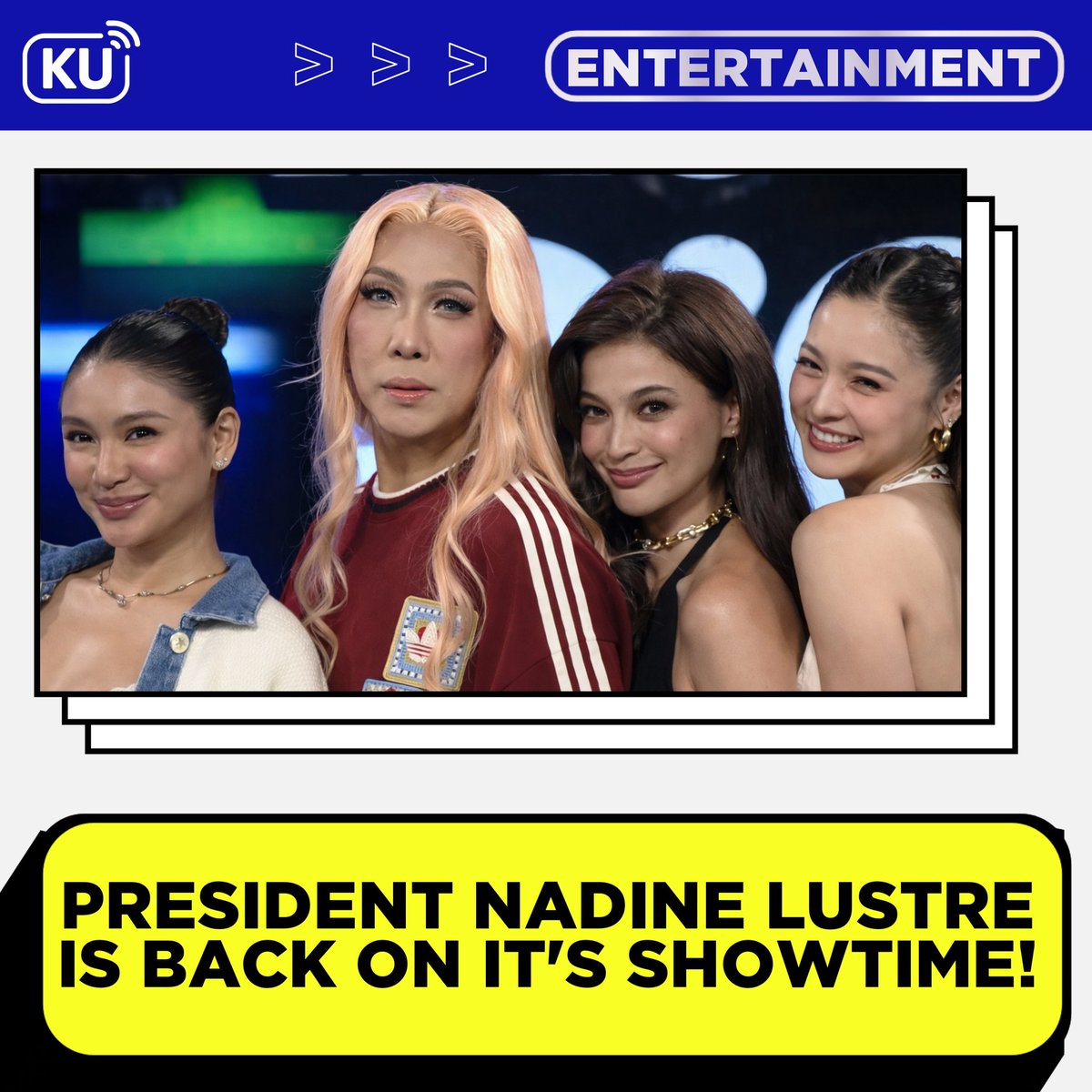 KpamilyaUpdates's tweet photo. WELCOME BACK OUR ONLY PRESIDENT, NADINE LUSTRE!! 😍❤️💚💙

#ShowtimeFEBmalakasan #NadineLustreOnItsShowtime https://t.co/kvRE5glRW3