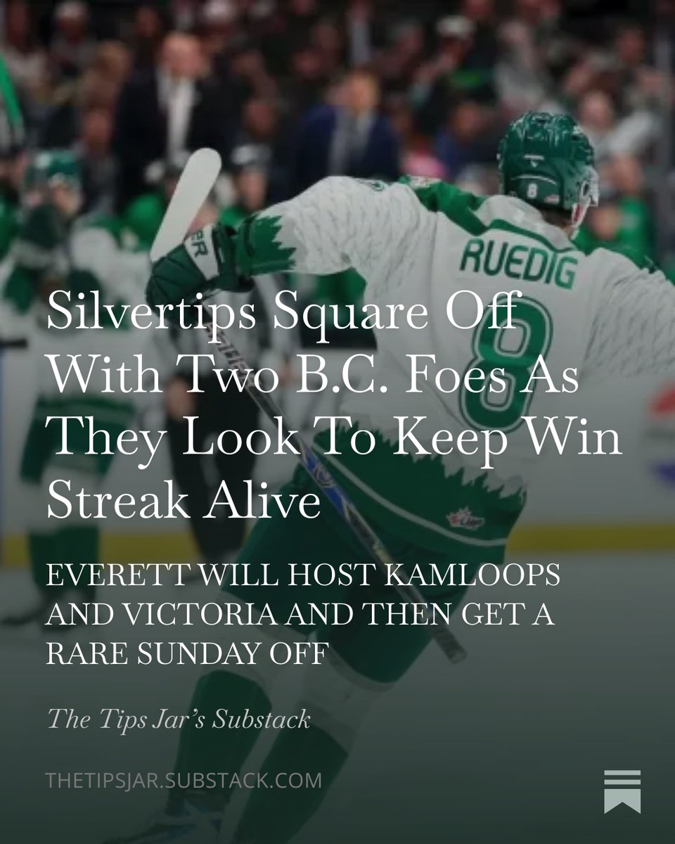 TheTipsJar's tweet photo. The most extensive of any weekend preview so far, and for good reason! These two games are going to be entertaining ones for sure against opponents who play fun styles of hockey. Read below:
https://t.co/CLiE1FS0Tn
#ForEverett #GreenMeansGO #TheTipsJar #NHLDraft #WHL https://t.co/QveZ0qxgWt