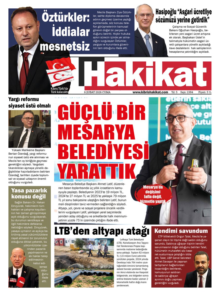06 Şubat 2026 Cuma. HAKİKAT’TE bugün…