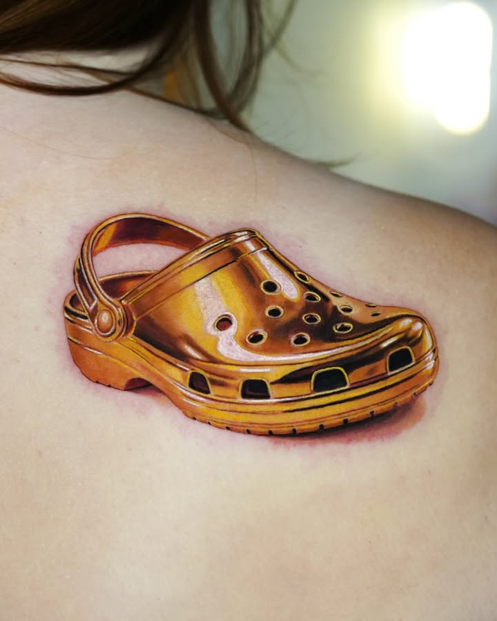 Gold Croc ✨ <a href="/Crocs/">Crocs</a> #Crocs