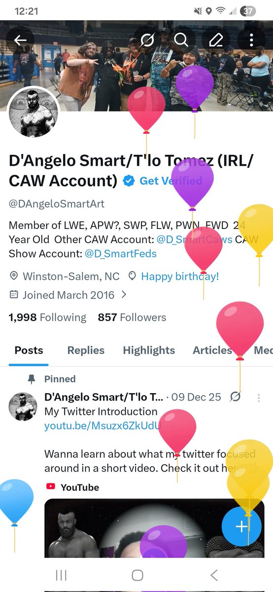 DAngeloSmartArt's tweet photo. The balloons coming in clutch! https://t.co/JXDFHmE1mC