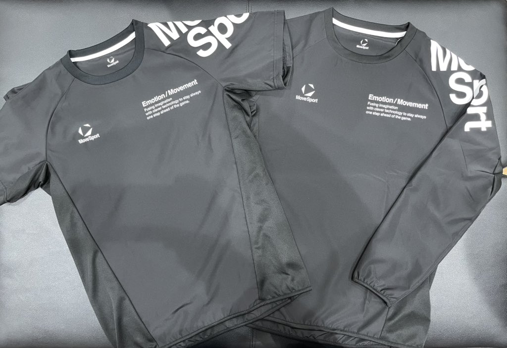 新商品ご紹介】 #MoveSport ・半袖ピステ ¥5,489 ・長袖ピステ ¥5,929