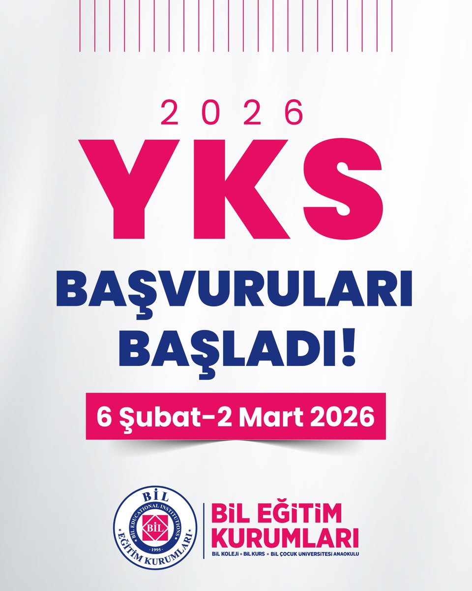 2026 YKS 
Başvuruları Başladı!
🗓️6 Şubat - Mart 2026