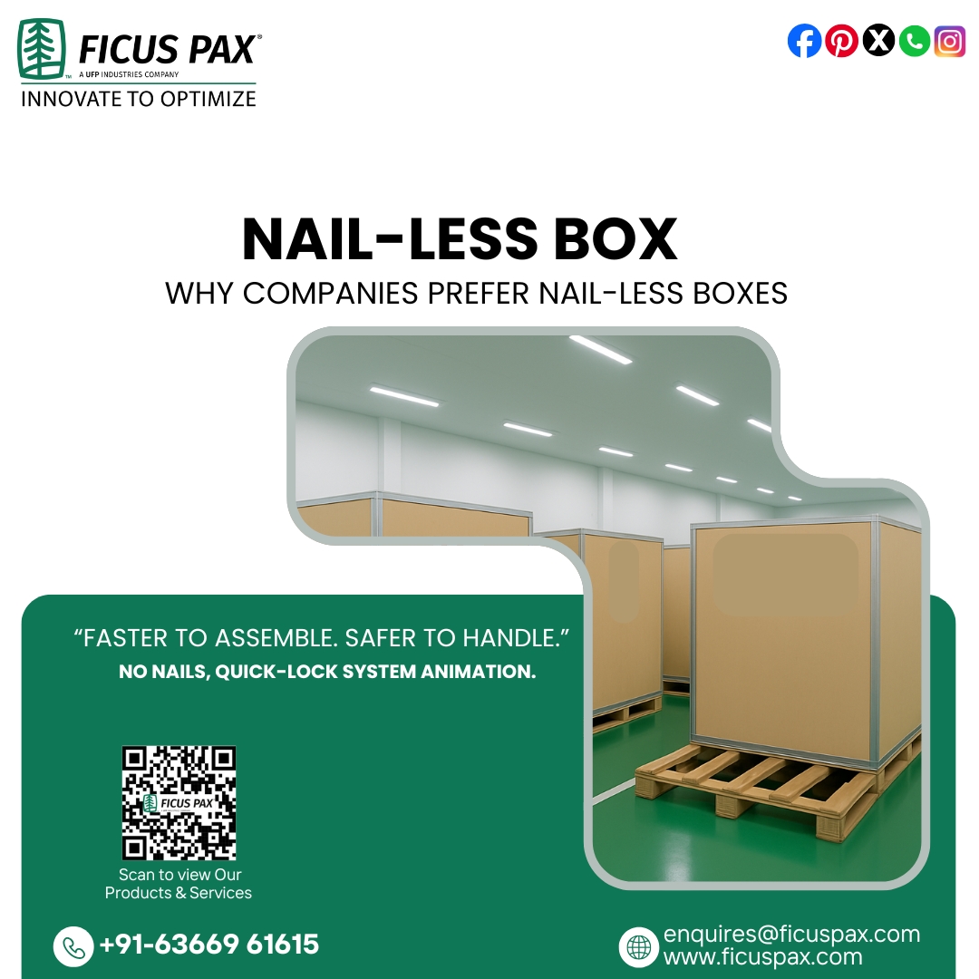 Ficus_Pax's tweet image. 🚫🔩 No Nails. No Hassle. Just Smart Packaging.

Upgrade to FICUS PAX Nail-Less Boxes engineered for faster assembly.

📞 wa.me/+916366961615
🌐 ficuspax.com

#FicusPax #UltraLargeBox #HeavyDutyPackaging #IndustrialPackaging #EngineeredPackaging #UFPIndustries
