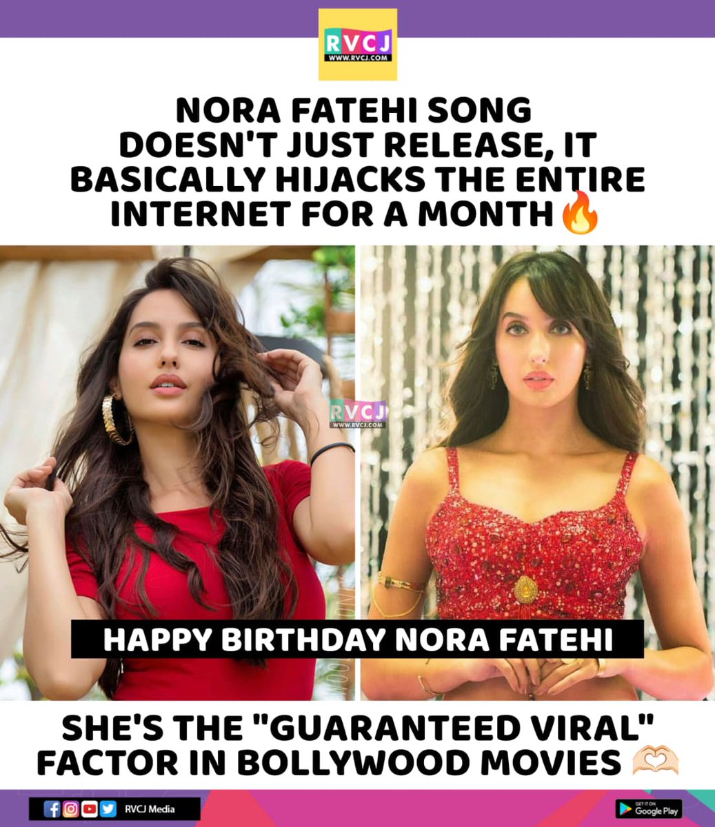 rvcjmovies's tweet image. Happy Birthday, Nora Fatehi

#norafatehi #bollywood #bigboss #bollywoodsongs #hindisongs