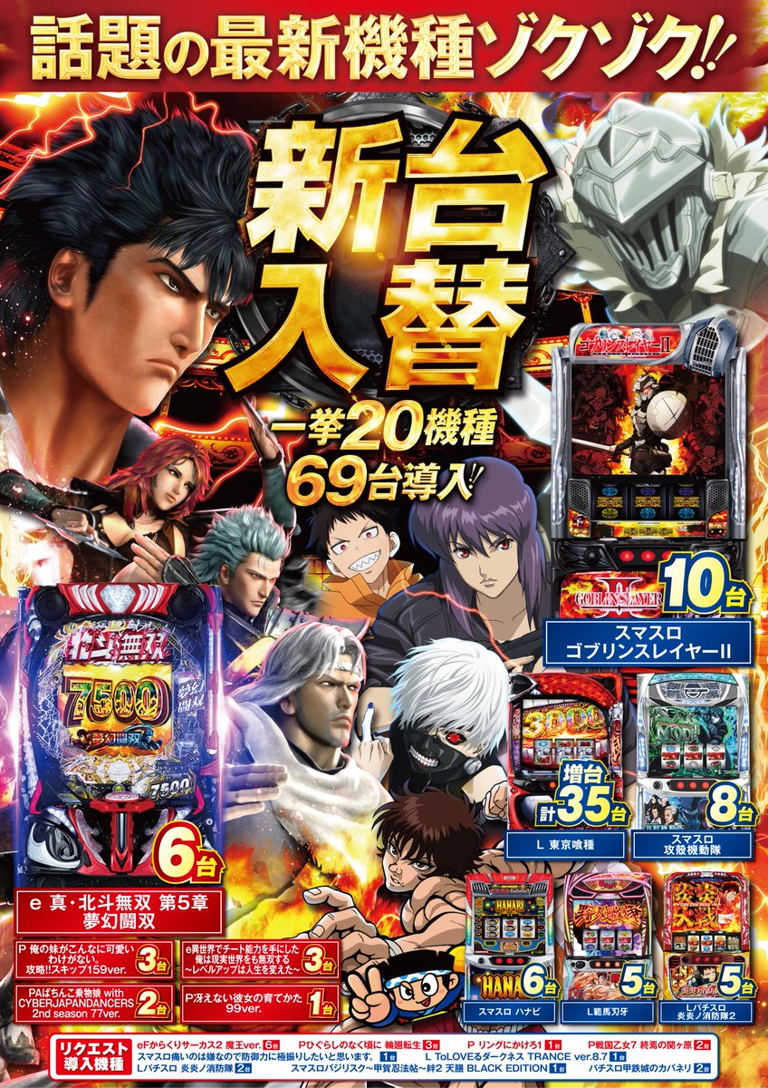 おはようございます☀ 2月7日【土】朝9時開店！ ✨最新機種導入完了