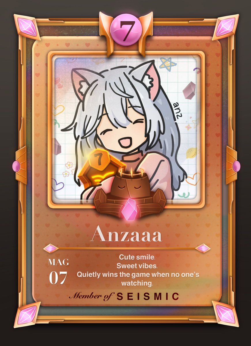 My Seismic card finally arrived from <a href="/Pein1911/">Pein ♦️</a> 
And it’s sooo pretty ...
Quietly winning the game.. with cutie smile.. ☺️
Thank you so muchh love it!!!!!
<a href="/SeismicSys/">Seismic</a>