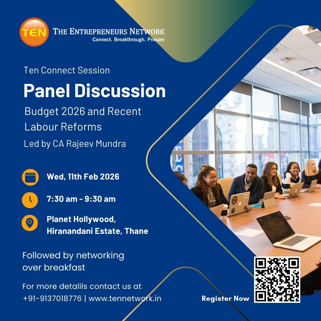 tennetworkthane's tweet photo. 🚀 TEN Connect Session | Budget 2026 &amp; Labour Law Reforms
Join TEN Thane for expert insights on Budget 2026, tax compliance, financial markets &amp; labour law updates—followed by breakfast networking.
👉 https://t.co/dzHan34noY https://t.co/ZK3uUZj6t7