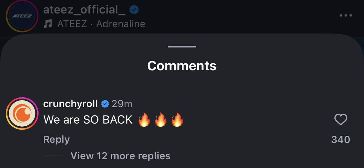 sansanmosaa's tweet photo. CRUNCHYROLL IN ATEEZ’S COMMENTS IM GETTING THAT ANIME OPENING ONE WAY OR ANOTHER https://t.co/GqdCY6EJ1a