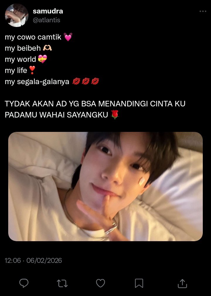 fredholic_'s tweet photo. alay tak terkira saking bucinnya https://t.co/rFwzMSPsQn