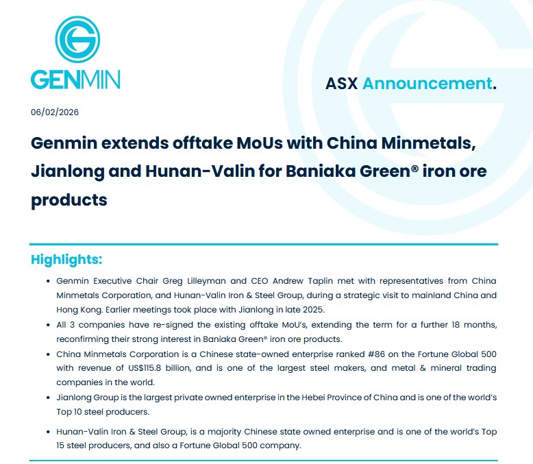 GENMIN LIMITED tweet media