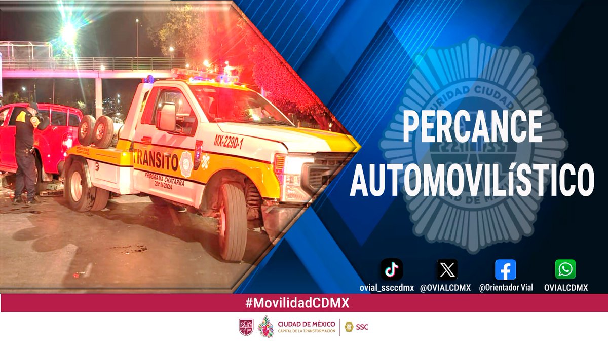 OVIALCDMX's tweet photo. #PrecauciónVial por choque en Av. Ejército Nacional Mexicano a la altura de Lago Onega hacia el Poniente. https://t.co/30OZJqfUQU