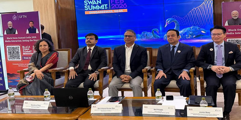 spo_india's tweet photo. Odisha’s Black Swan Summit Signals Bid to Become a Global AI and FinTech Hub
#Odisha #BlackSwanSummit #AIHub #FinTechHub #GlobalAmbition
https://t.co/951BzS2ywP https://t.co/KcFirFVCGs
