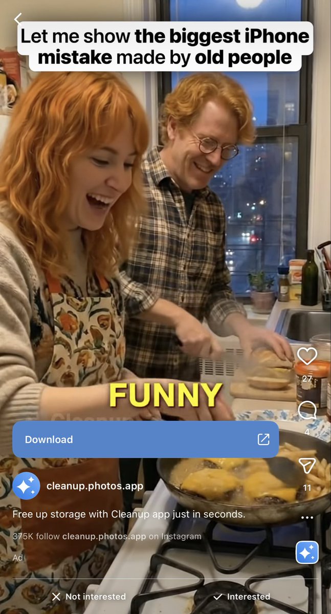 Entranced by this AI ad with an outrageously ginger couple trying their hands at that dish we know and love: braised cheeseburgers and fries