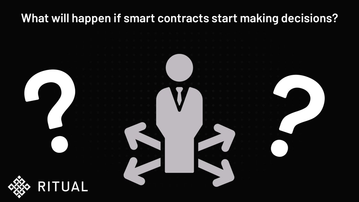What will happen if smart contracts start making decisions with <a href="/ritualnet/">Ritual</a>?

That's a pretty difficult question... well, let's try to answer at least what will happen at a minimum.

Firstly, smart contracts will cease to be mere code and will become full-fledged participants in