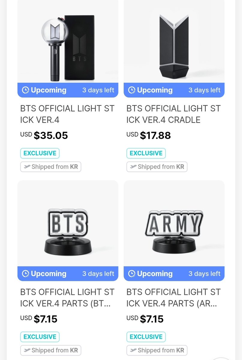 boralifegoeson's tweet image. Pleasantly surprised by the new ARMY bomb price!
I don't forget that high shipping fees come on top, but I genuinely expected it to cost around $80 alone.

"Funny" that the cradle is sold separately... hmm...

Totally in love with these removable ARMY and BTS parts! I didn't…