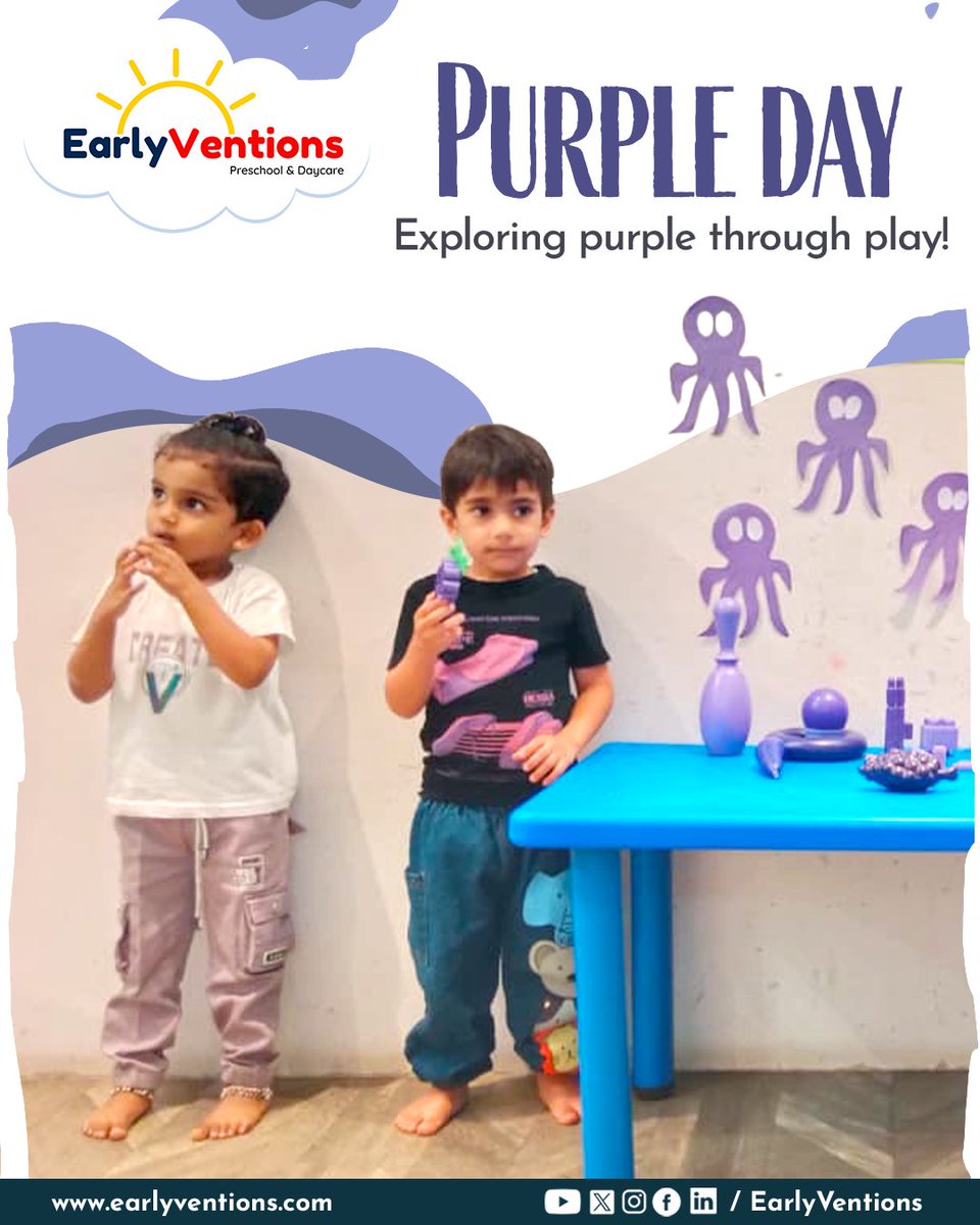 EarlyVentions's tweet photo. A splash of purple in our classrooms, where learning, creativity, and fun came together beautifully. https://t.co/VOwcK1apUG