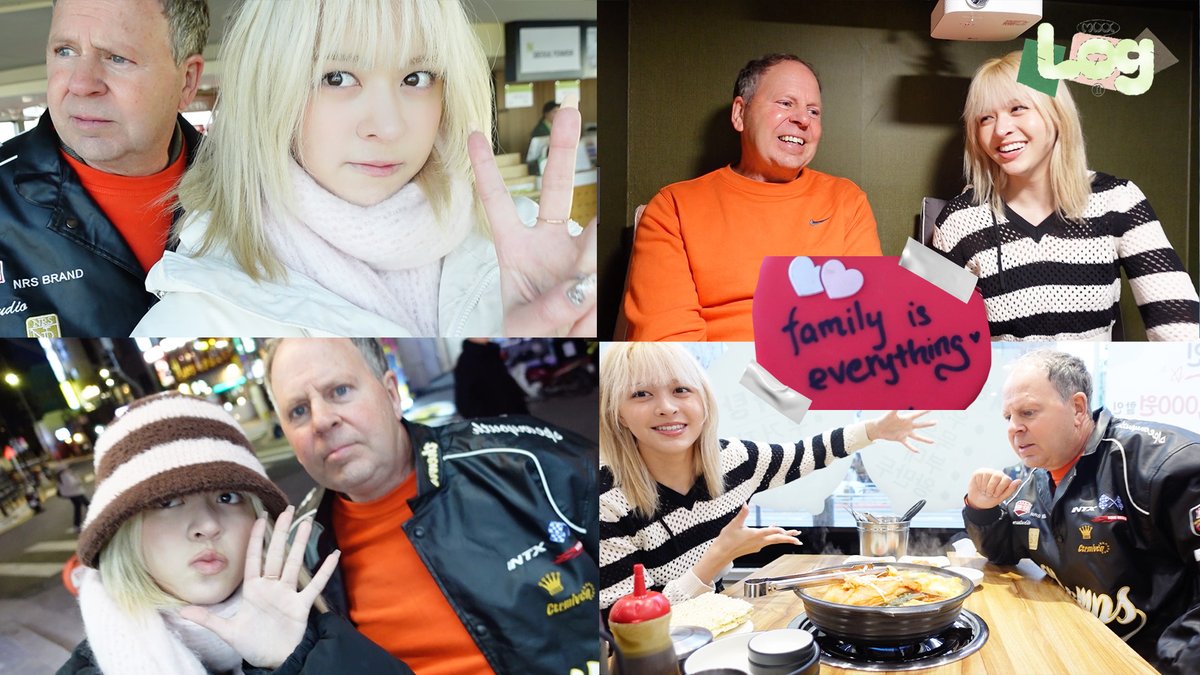 [🎥] 릴리 &amp; 릴버지 서울 브이로그🇰🇷 | 감자탕 먹기, 아빠랑 사진 찍기, 남산 타워 &amp; 홍대 투어 | MIXX Log

youtu.be/bt5XnxFoPcY

#NMIXX #엔믹스
#릴리 #LILY