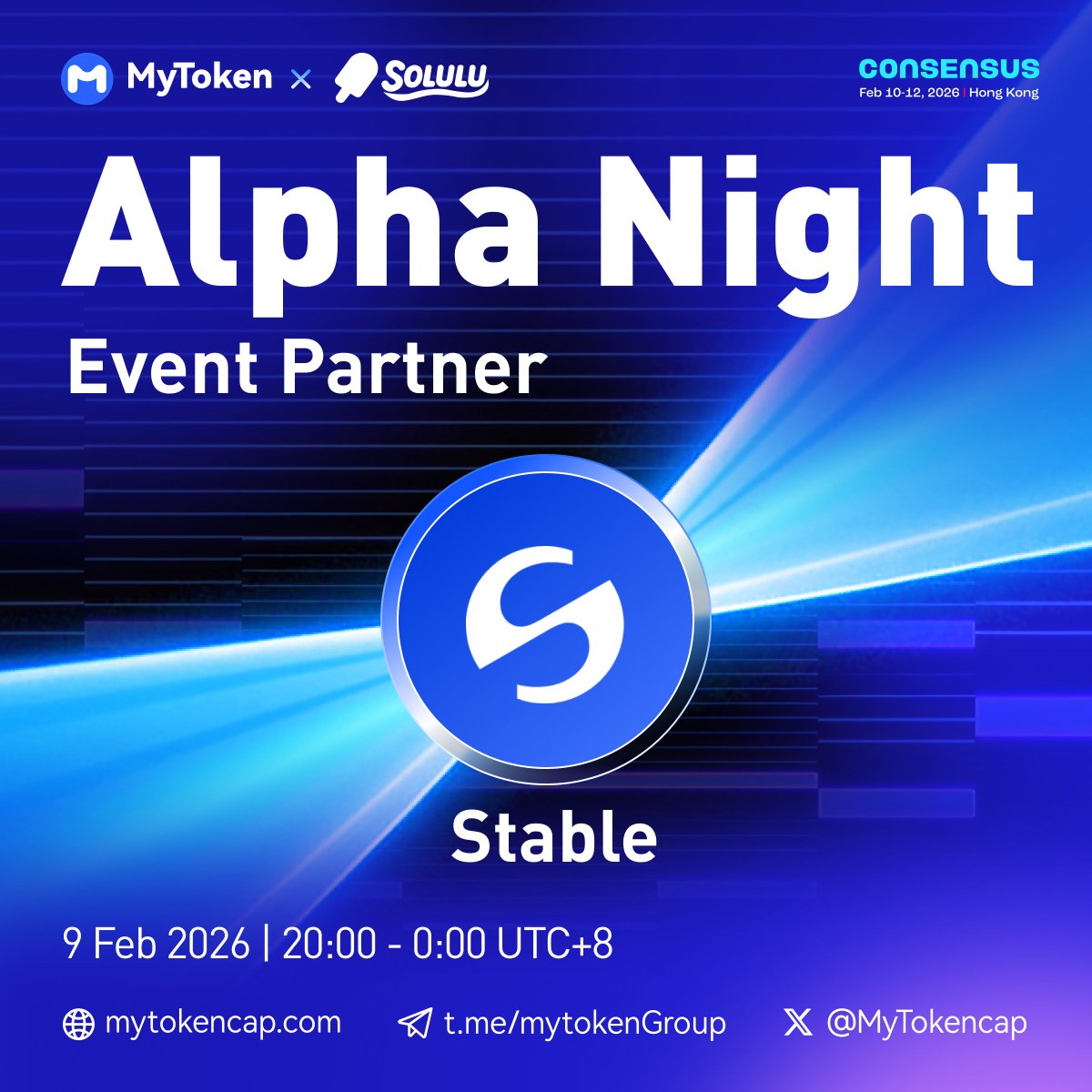 MyTokencap's tweet photo. Welcome @stable as a special event partner of our Consensus HK Side Event

Stable is a Layer 1 blockchain designed specifically for stablecoins. The StableChain is powered by Tether USDT, backed by @Bitfinex, @PayPal Ventures and @USDT0_to.

🎁Get $30 worth of esim card by signup: https://t.co/3jrH61ZFI7 

Cohost: @soluluUSA

Event Partners: @stable, @Ventures_HTX, @HTX_DAO
,@tbvxyz, @CloberDEX, @goatnetwork, @KTX_Official,
@XPINNetwork, @DeeFinch_Global, @DeBox_Social,
@gougoubi_ai, @CoinMy_Cex, @Olympus_OT, @SunX_DEX, @BTSE_Enterprise, @NexusChain_hub, @CoinMy_Cex

Venue Sponsor: @Copx_AI
