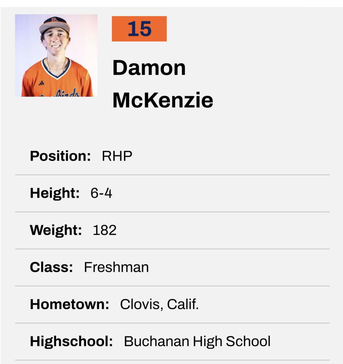 MPCBaseball's tweet image. Good luck to the start of your season @Jakehix05 at CSU Pueblo and Damon McKenzie at Fresno Pacific. #mpcbaseball #lobosbaseballalumni