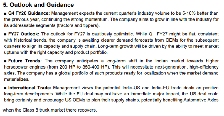myAlerts_in's tweet photo. #AUTOAXLES #AUTOAXLESQ3 Automotive Axles Ltd Q3FY26 Earnings Concall Summary (Extract) | Subscribe on our website for Instant delivery (Detailed) via WhatsApp & Email https://t.co/mtTi3mQNFt