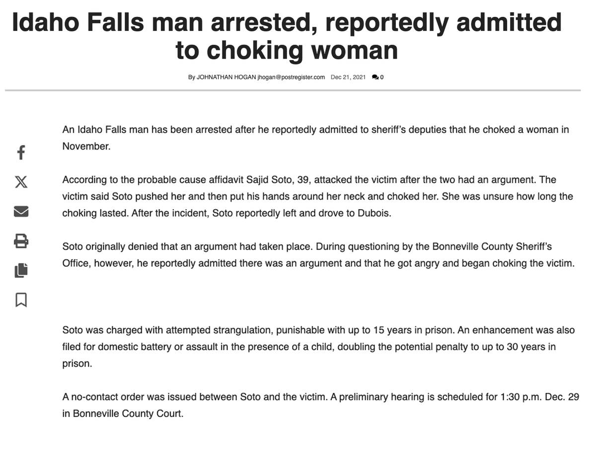 TrueMattEdwards's tweet photo. It's February 5, 2026 and this is your reminder that Rep. Stephanie Jo Mickelsen of Bonneville County allowed this foreign national to return to work on her potato farm after he received a sweet plea deal and was properly deported. He was also found with meth in his wallet. Probably because he needs it to work harder on her farm. 

Don't worry though, ICE picked him about a year ago. He's back in Mexico, Thanks to @SpoonForIdaho. 

But Mickelsen continues to still be busy at work in the state legislature, suing the state over school choice (and losing) and making a total embarrassment of her district after putting them in harms way be continuing to employ a meth-addict foreign worker who should have been deported for choking his wife in front of his own kids. 

Real nice.