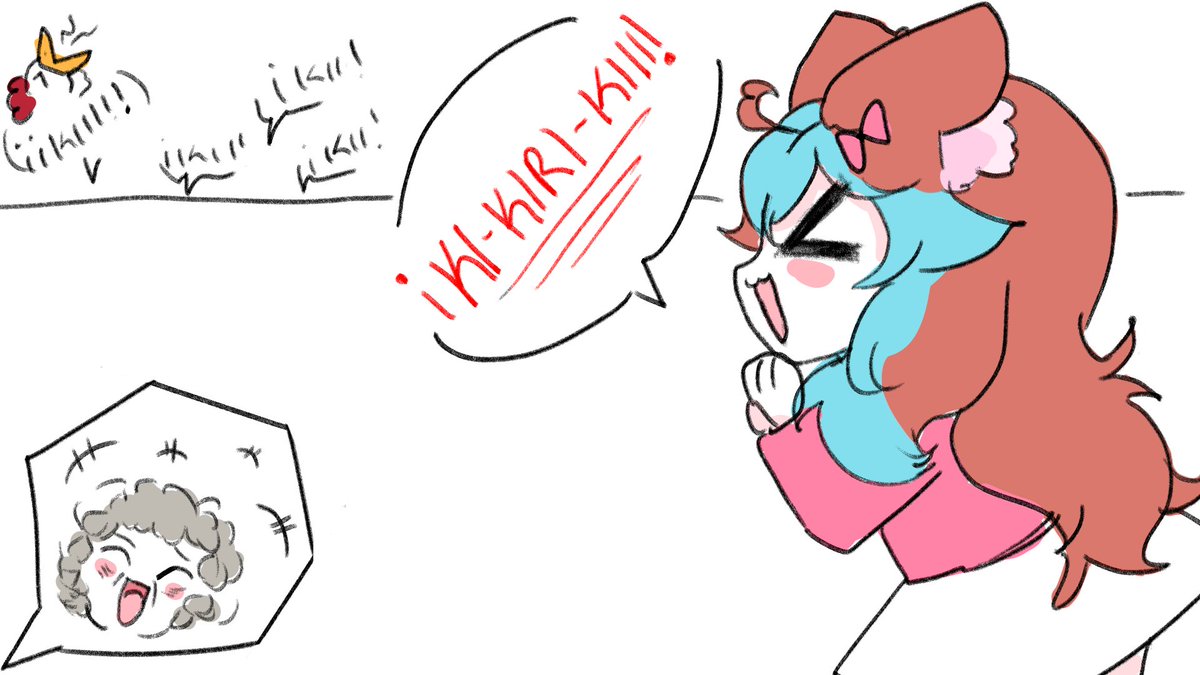 Holaaa, decidí que voy a continuar con las kei-rosidades por acá! para poder ilustrarlas a veces! ✨

Asi que: 
Kei-riosidad #12
¿Sabías que cuando era niña me la vivía imitando sonidos de animales? (Me gustaba alborotar a las gallinas y gallos del vecino para hacer reir a mi