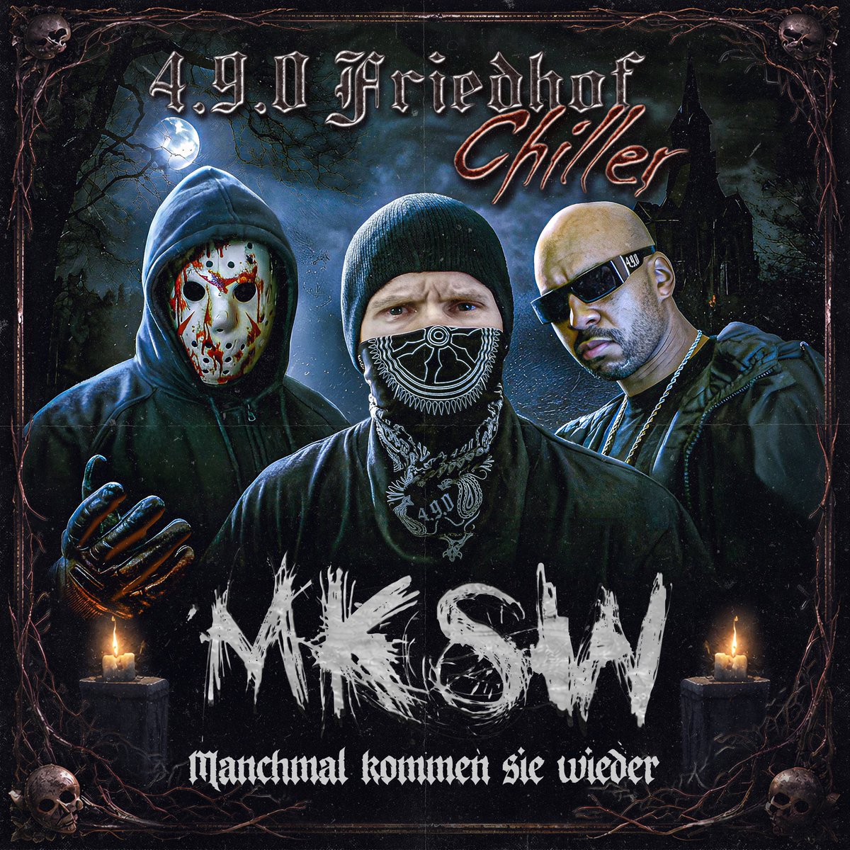 Jetzt überall streamen! 4.9.0 Friedhof Chiller - Manchmal kommen sie wieder #Friedhofchiller #mksw #sicc #schlafwandler #jayson 

490.ffm.to/mksw-single