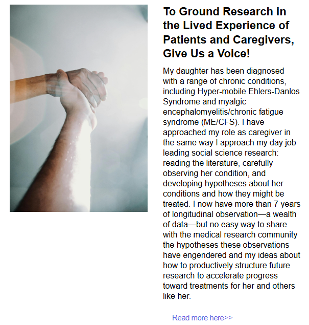 TomKindlon's tweet image. To Ground Research in the Lived Experience of Patients and Caregivers, Give Us a Voice! by @JeffLubell_C19 

Screenshot from February 2026 AMMES newsletter

annfammed.org/content/23/6/5…

#chronicillness #Spoonie