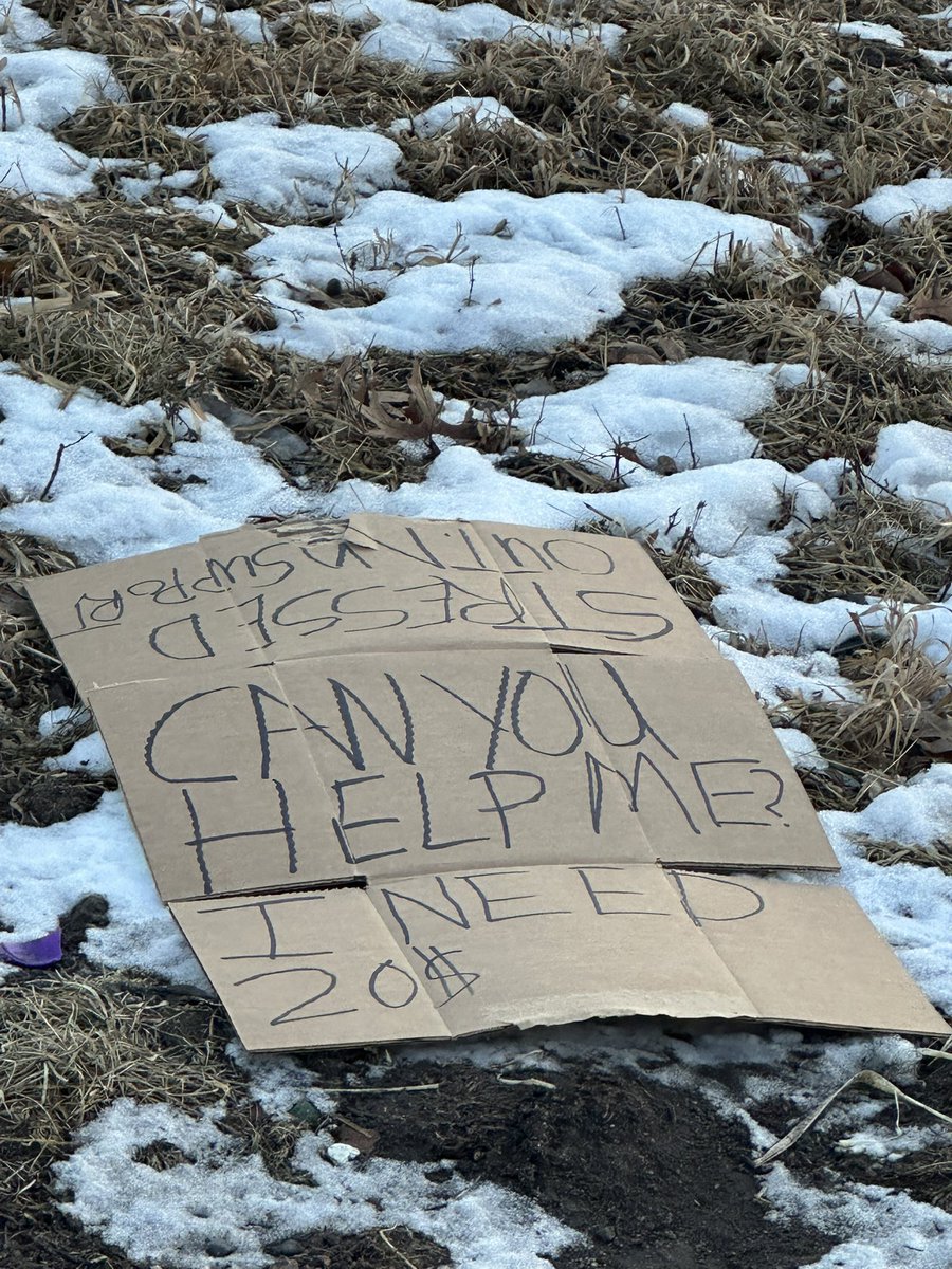 “Stressed out. No support. Can you help me? I need $20” 

I mean…. Same. Welcome to life kid. Hope you got what you needed and put it to good use!🤣🤣