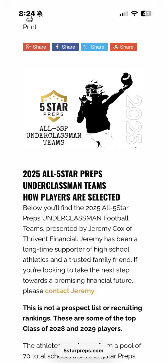 meadecoston's tweet photo. Very blessed to be named to the 2025 All-@5StarPreps Underclassman Team!
#AGTG #2028RB https://t.co/E2ZvbD16Ii