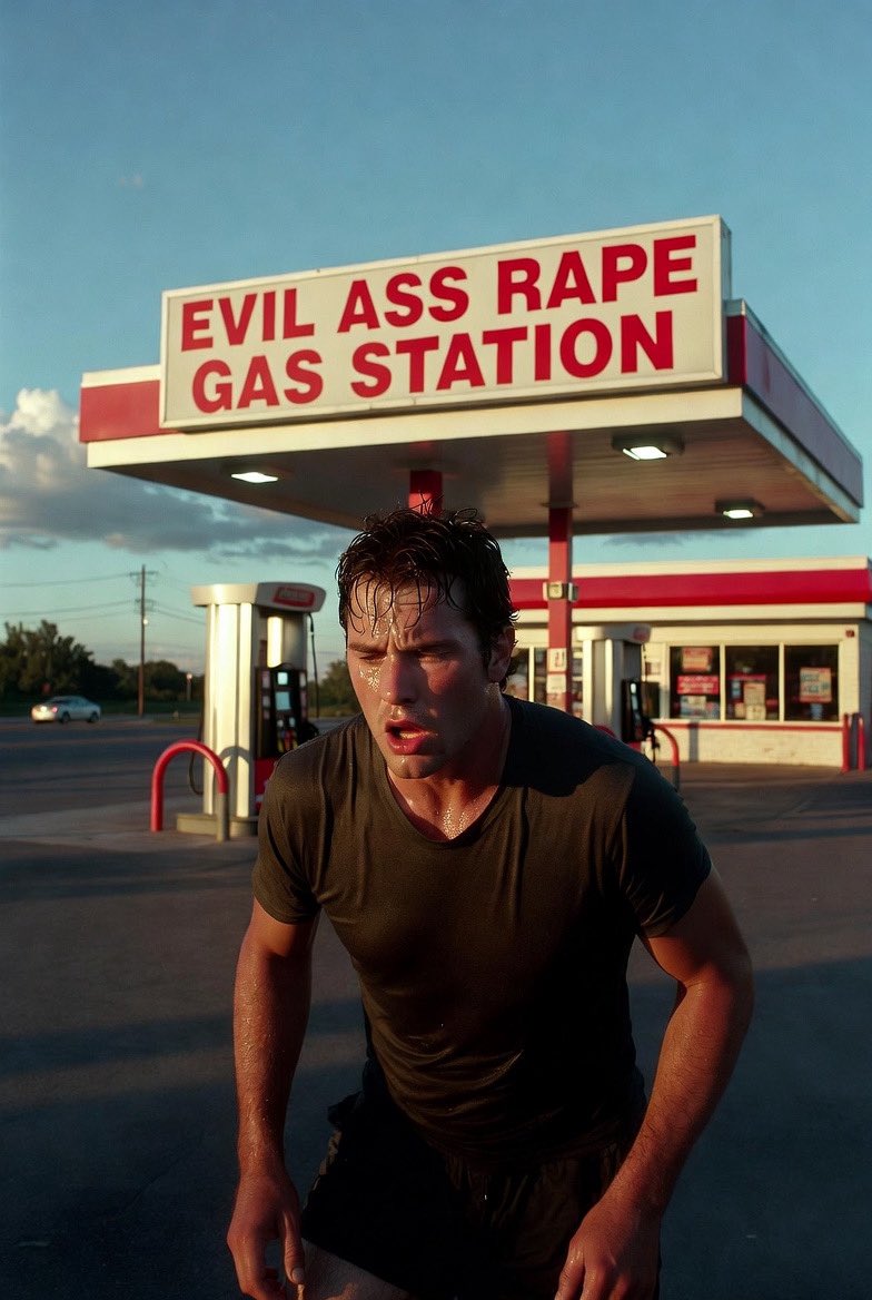RapeCod's tweet photo. #Tweet7
WHEW! #ThatWasACloseOne
Congratulations! You #NarrowlyEscapedAViolent and #GruesomeRape.
You see a #GasStation and decide to #RapeYourBodyWithWater…
#Go to #Tweet8 https://t.co/i6H1POUyBj