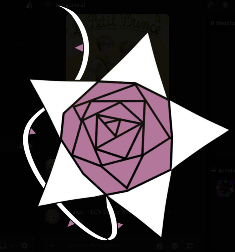 LCVSinner12's tweet photo. //lastly, his logo is based on the quote "The stars are beautiful, because of a flower that cannot be seen" from the book and has four thorns just like his Rose https://t.co/hDNL6eBDhb