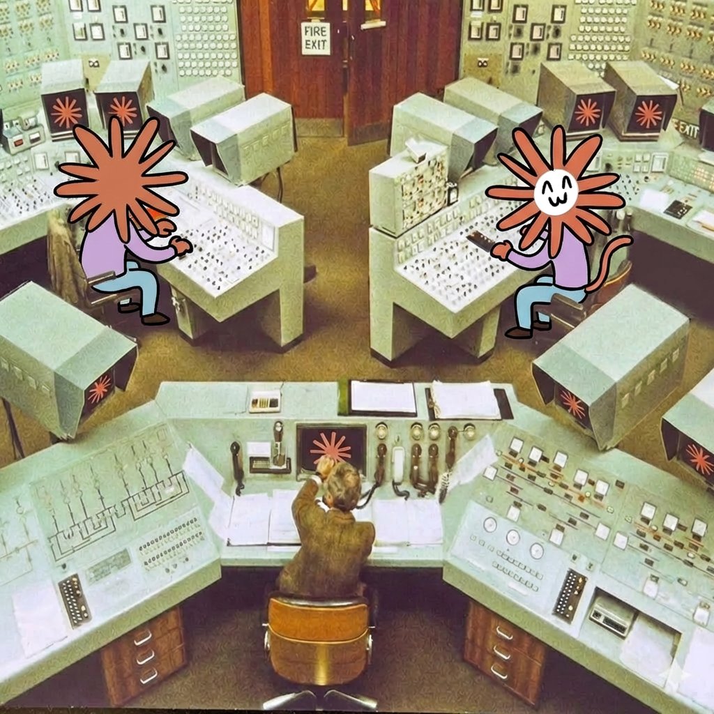 Me and my team of <a href="/claudeai/">Claude</a> Opus 4.6s running our team of Opus 4.6s