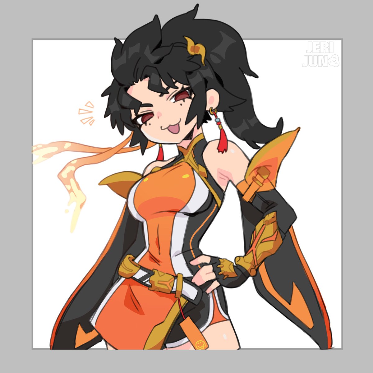 jerijuno's tweet image. Anran is here…🐦‍🔥🪭
#overwatch #anran #fanart