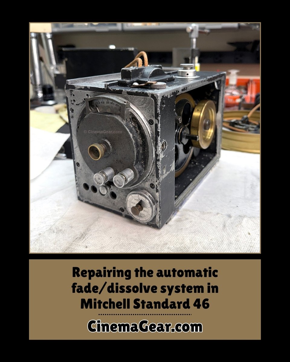 Repairing the automatic fade/dissolve system for Mitchell Standard 46 ln.run/1975u #CinemaGear #MitchellStandard #cameras