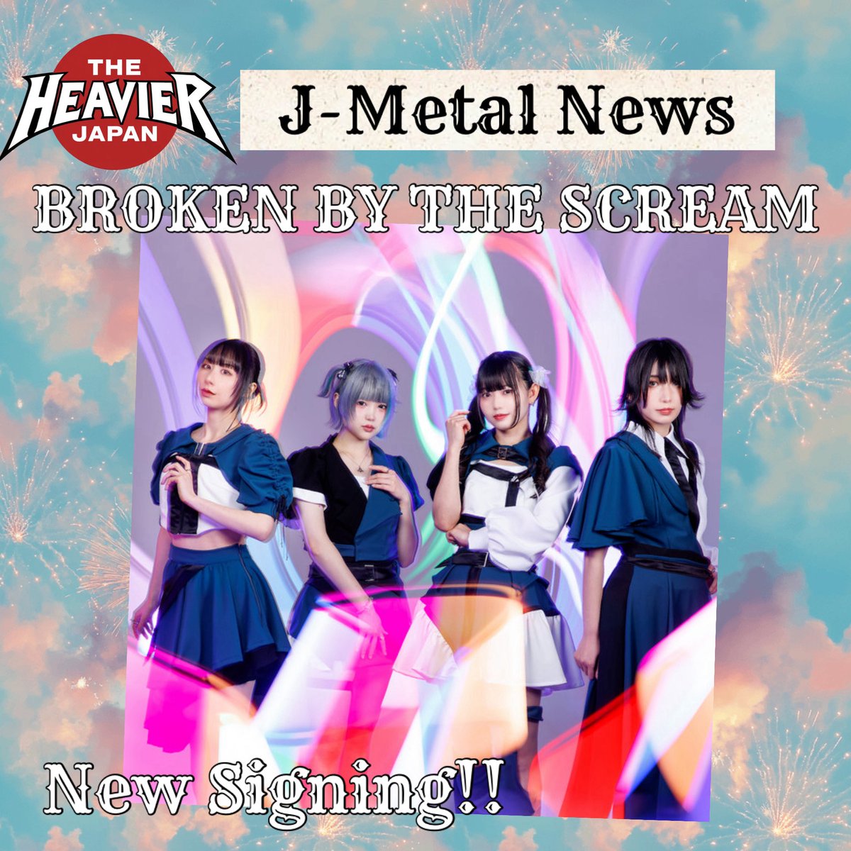 TheHeavierJapan's tweet image. Female metal idol group BROKEN BY THE SCREAM signs w/ METAL BLADE RECORDS! The unique group mixing Japanese idol cuteness with extreme metal is taking a big step forward into the international metal scene! 

@BBTS_koushiki @MetalBlade 

#japanesemetal
#jrock #jmetal
#femalemetal