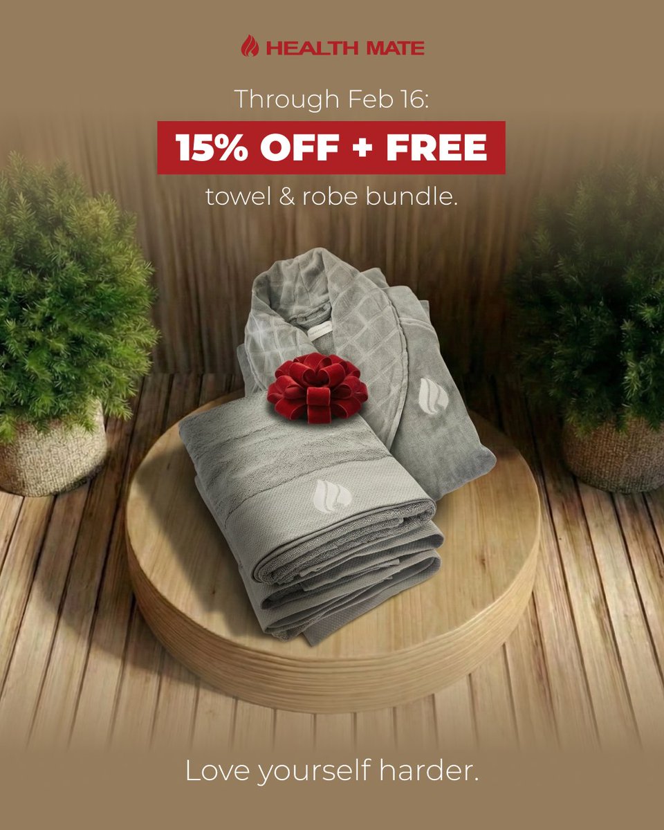 Give your body what it truly deserves.

Stress relief, glowy skin, quick recovery, deep sleep, better circulation.

Enrich Series sauna: full-spectrum infrared, chromotherapy &amp; app control.

Through Feb 16: 15% off + FREE towel &amp; robe bundle.
Shop now. #HealthMateSauna