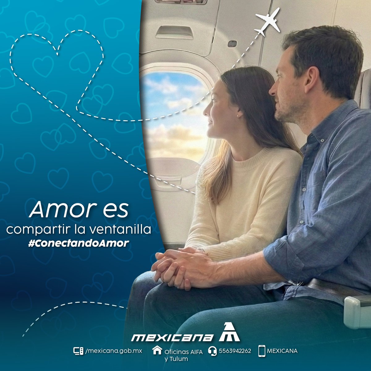 MexicanaVuela_'s tweet photo. 💙✈️ No es el asiento, es con quién lo compartes
#ConectandoAmor #Mexicana #Febrero https://t.co/8MNDYxoQEF