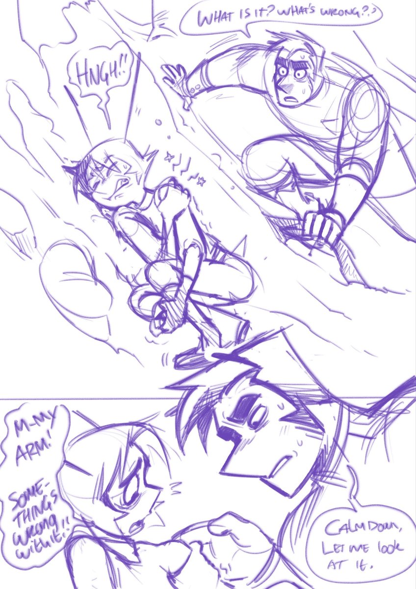 OwlGams's tweet photo. Also this snippet of a scene I sketched I that I really like, its one of the first times Ben is Gentle (...emotionally) to Andy. He's been an only child his whole life, caring for a little brother is new

#Escart https://t.co/x316JlcLBN